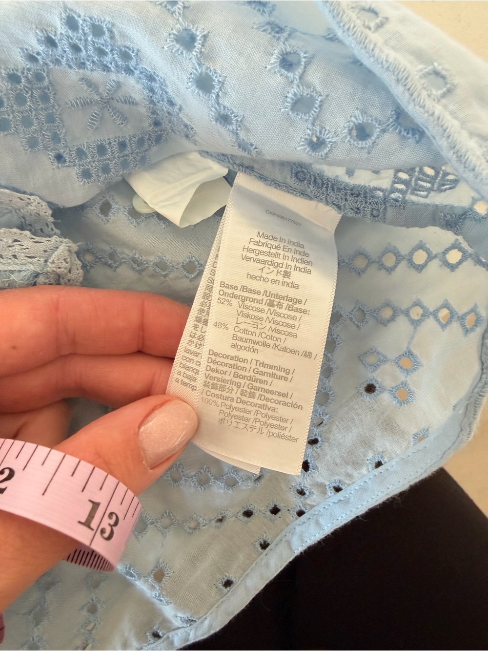 Madewell Blue Pintuck Ruffle Puff Sleeve Top M NWT - Picture 6 of 9